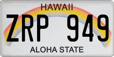 HI license plate ZRP949
