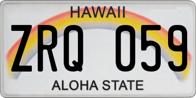 HI license plate ZRQ059