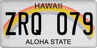 HI license plate ZRQ079