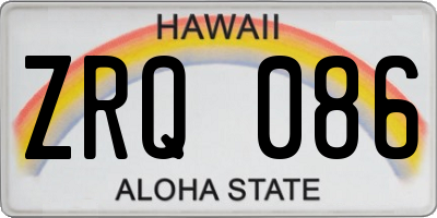HI license plate ZRQ086