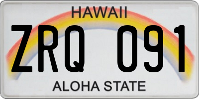 HI license plate ZRQ091