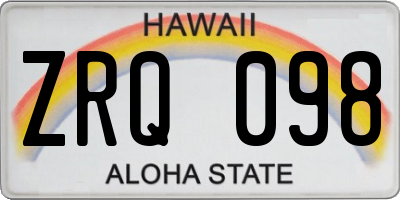 HI license plate ZRQ098