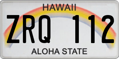 HI license plate ZRQ112