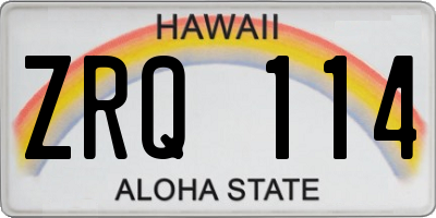 HI license plate ZRQ114