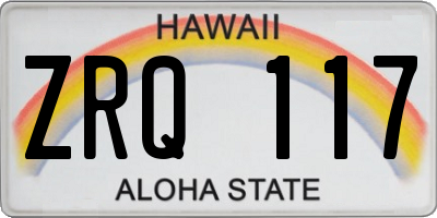 HI license plate ZRQ117