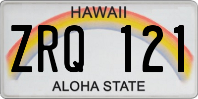HI license plate ZRQ121