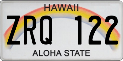 HI license plate ZRQ122
