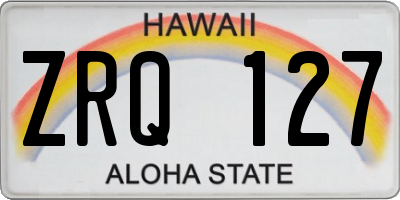 HI license plate ZRQ127