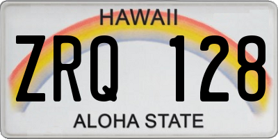 HI license plate ZRQ128