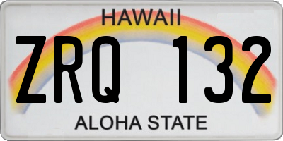 HI license plate ZRQ132