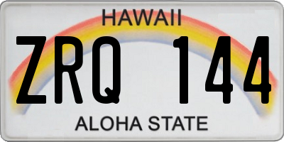 HI license plate ZRQ144