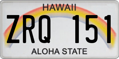 HI license plate ZRQ151