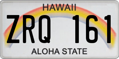 HI license plate ZRQ161