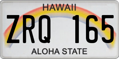 HI license plate ZRQ165