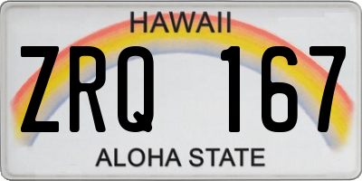 HI license plate ZRQ167