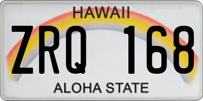 HI license plate ZRQ168