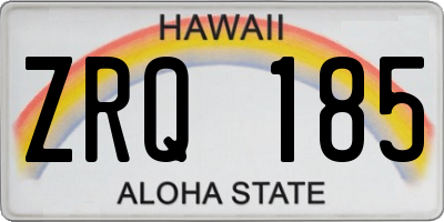 HI license plate ZRQ185