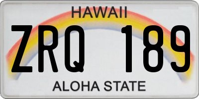 HI license plate ZRQ189