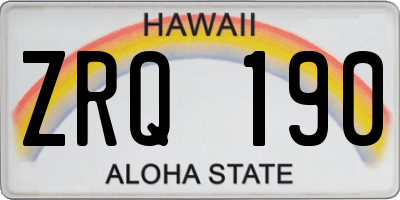 HI license plate ZRQ190