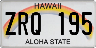 HI license plate ZRQ195