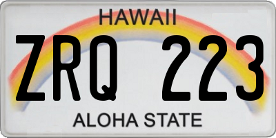 HI license plate ZRQ223