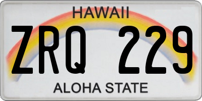 HI license plate ZRQ229