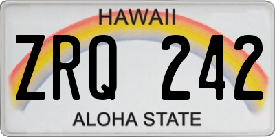 HI license plate ZRQ242
