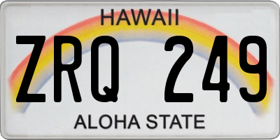 HI license plate ZRQ249