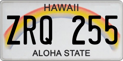 HI license plate ZRQ255