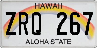 HI license plate ZRQ267