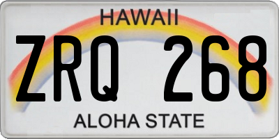 HI license plate ZRQ268