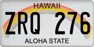 HI license plate ZRQ276