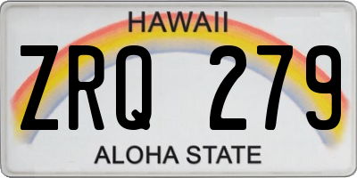 HI license plate ZRQ279