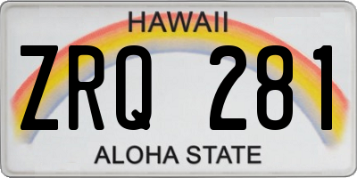 HI license plate ZRQ281