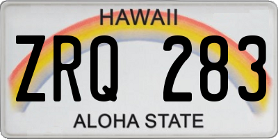 HI license plate ZRQ283