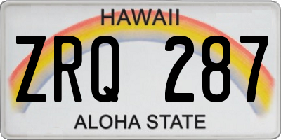HI license plate ZRQ287