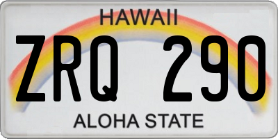 HI license plate ZRQ290