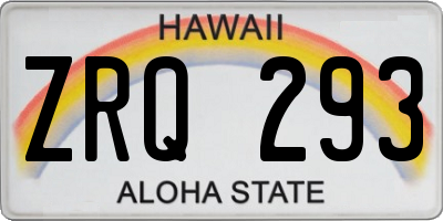 HI license plate ZRQ293
