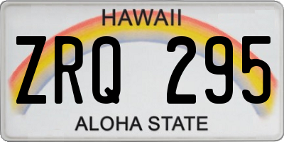 HI license plate ZRQ295