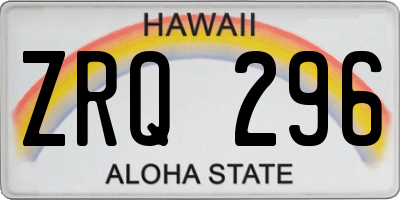 HI license plate ZRQ296