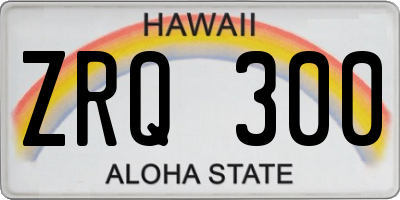 HI license plate ZRQ300