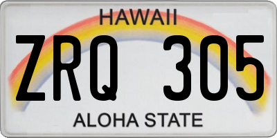 HI license plate ZRQ305