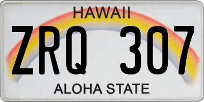 HI license plate ZRQ307