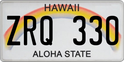HI license plate ZRQ330