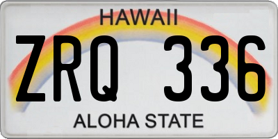 HI license plate ZRQ336