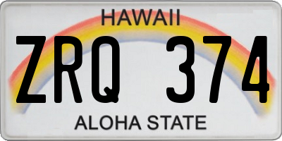HI license plate ZRQ374