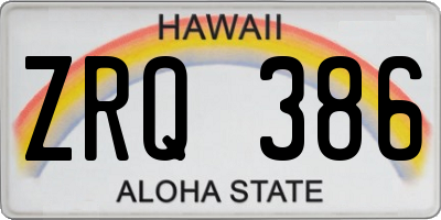 HI license plate ZRQ386