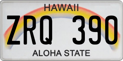 HI license plate ZRQ390