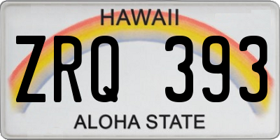 HI license plate ZRQ393