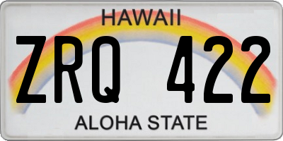 HI license plate ZRQ422